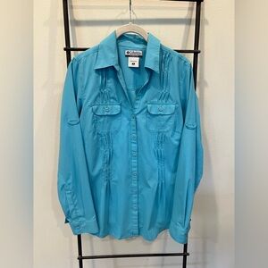 Columbia Light Blue Button-Up Shirt